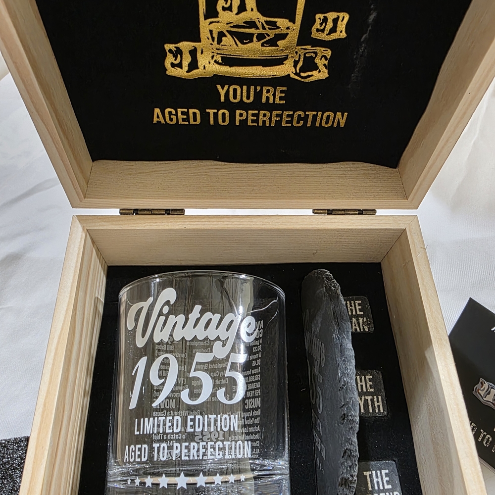 Vintage 1955 Whiskey Glass Gift Set